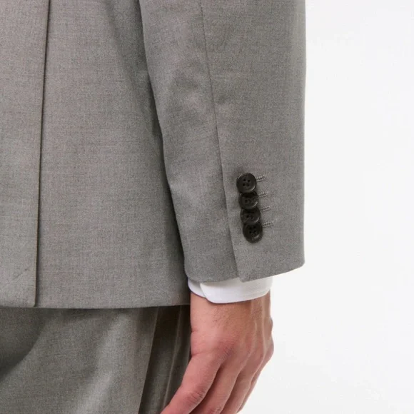 Men's Abercrombie A&F Collins Classic Blazer (Gray) - Picture 5 of 10